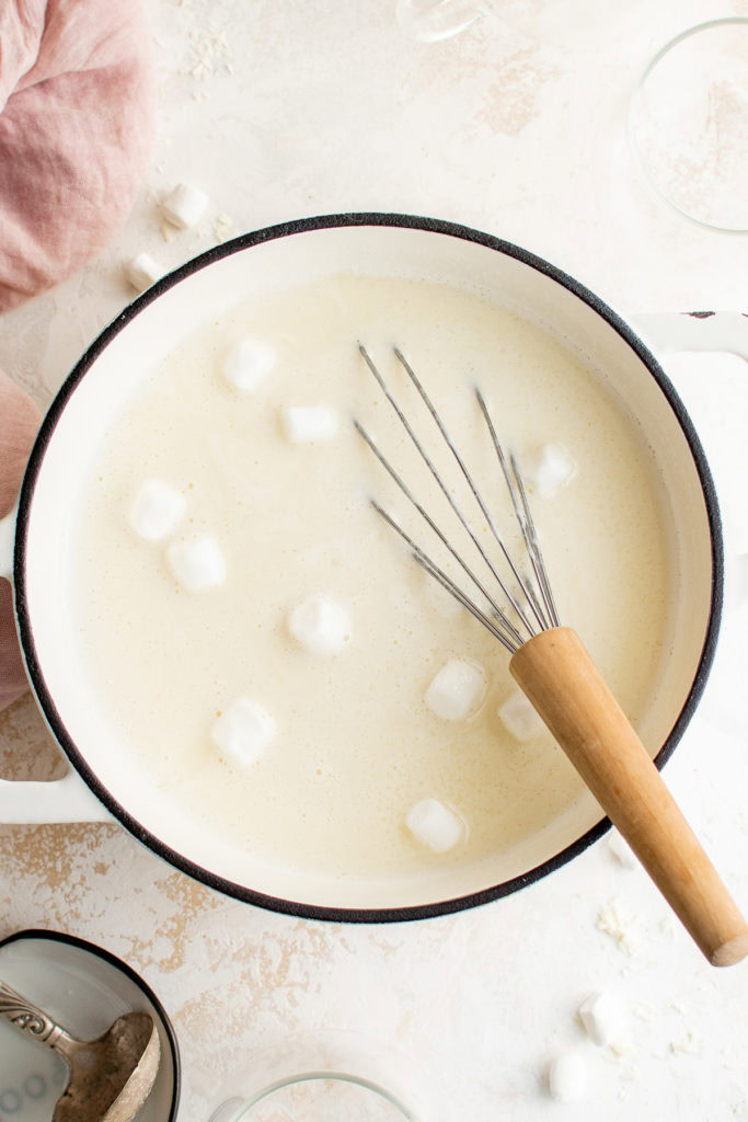 Whisk in a pan of hot cocoa.