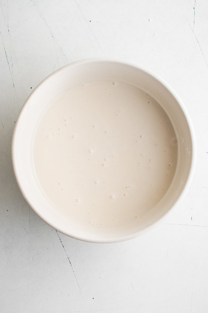 Vanilla glaze in a bowl.