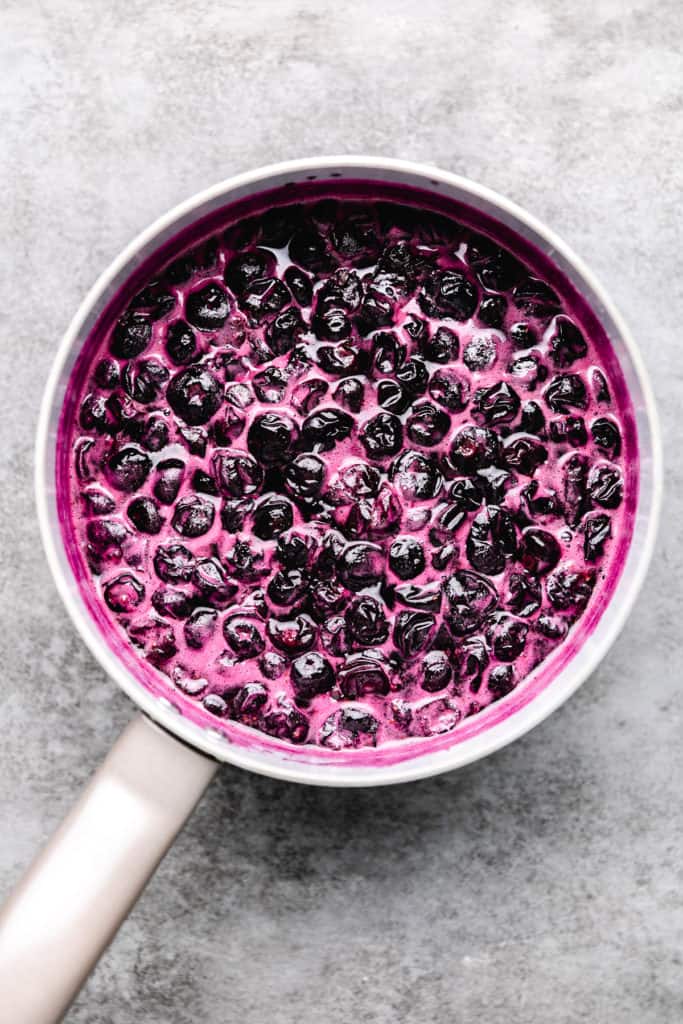 Blueberries in a simple syrup.