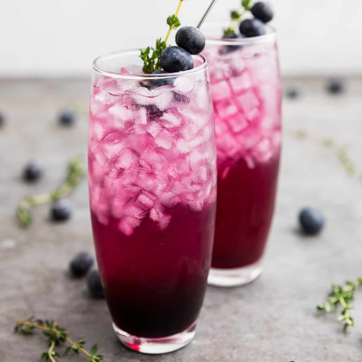 Blueberry gin cocktail