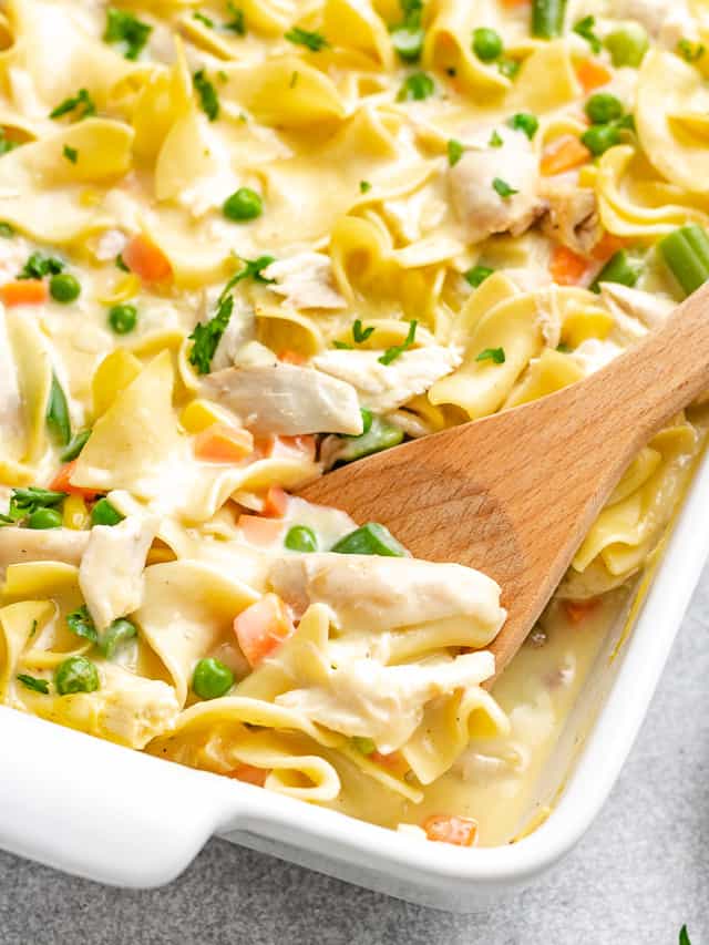 Creamy chicken noodle casserole