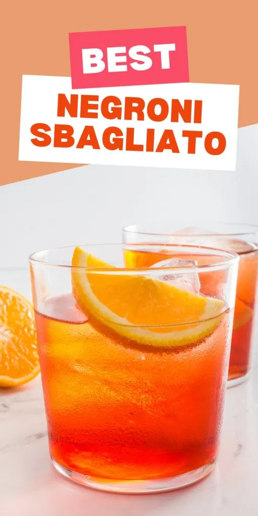 Negroni Sbagliato in a glass.