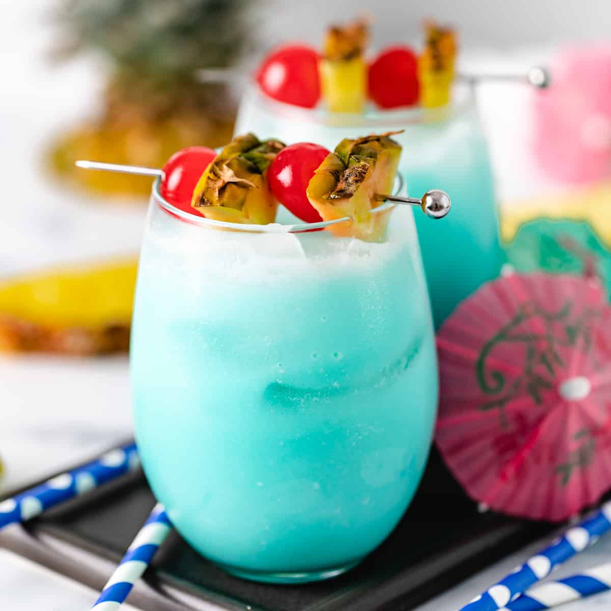 Blue hawaiian drink