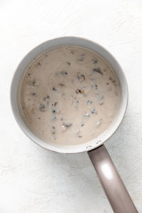 Alternative for cream of mushroom soup in a pan.