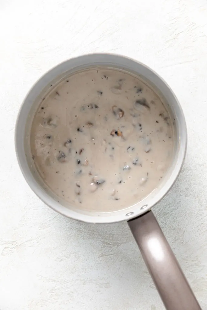 Alternative for cream of mushroom soup in a pan.