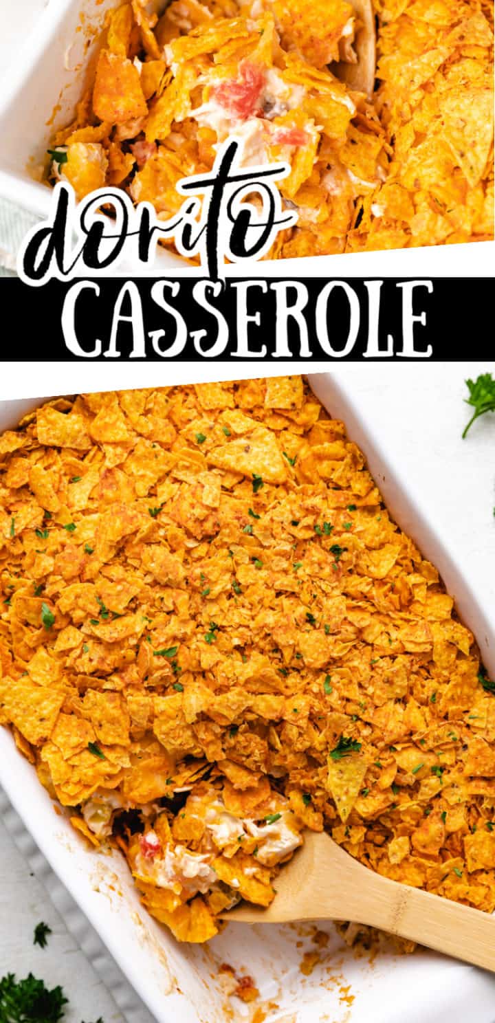 Casserole topped with chips.