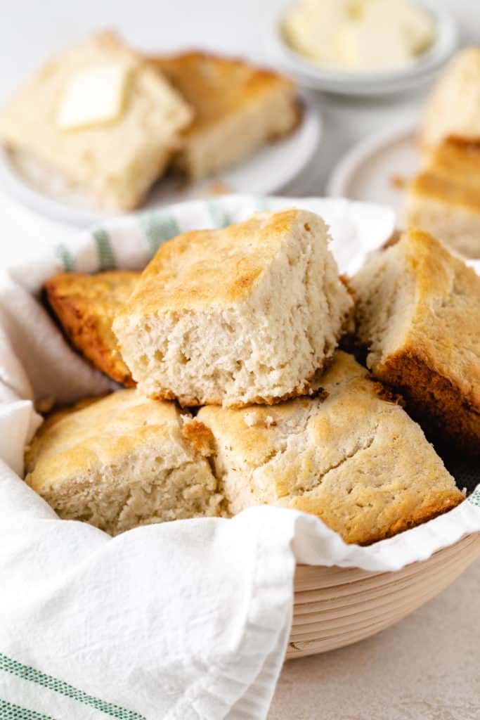 Basket of biscuits.