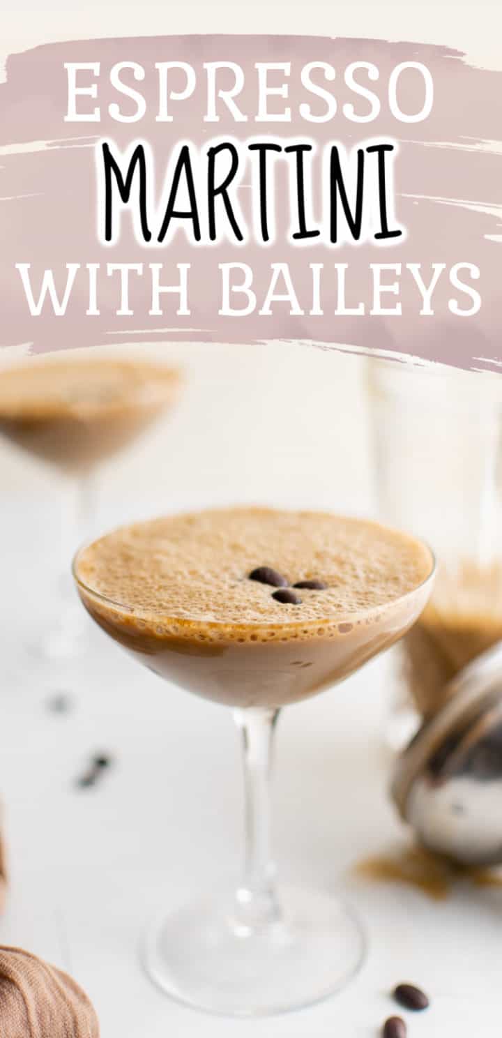 Creamy espresso cocktail with bailey's.