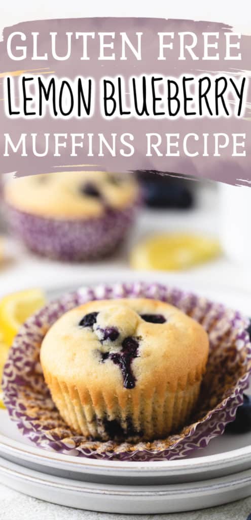 Muffin with blueberries and lemon.