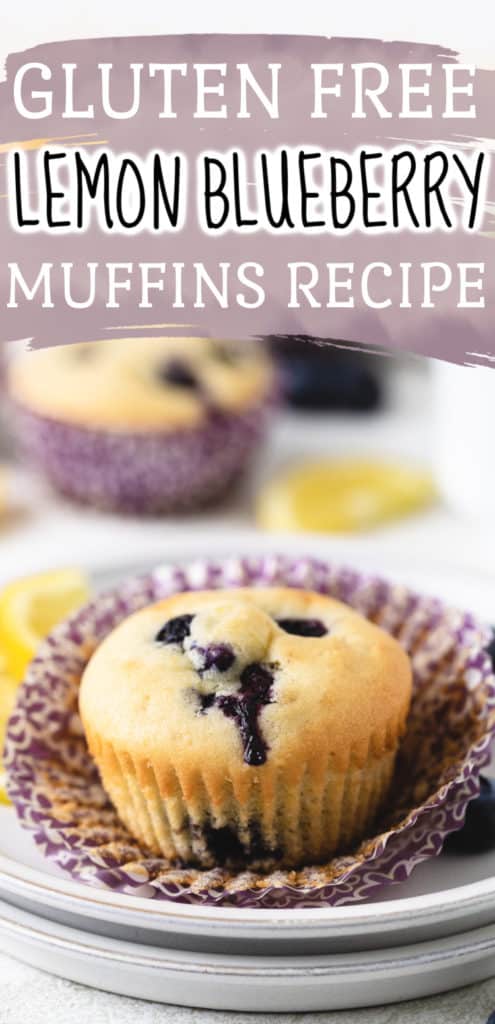 Muffin with blueberries and lemon.