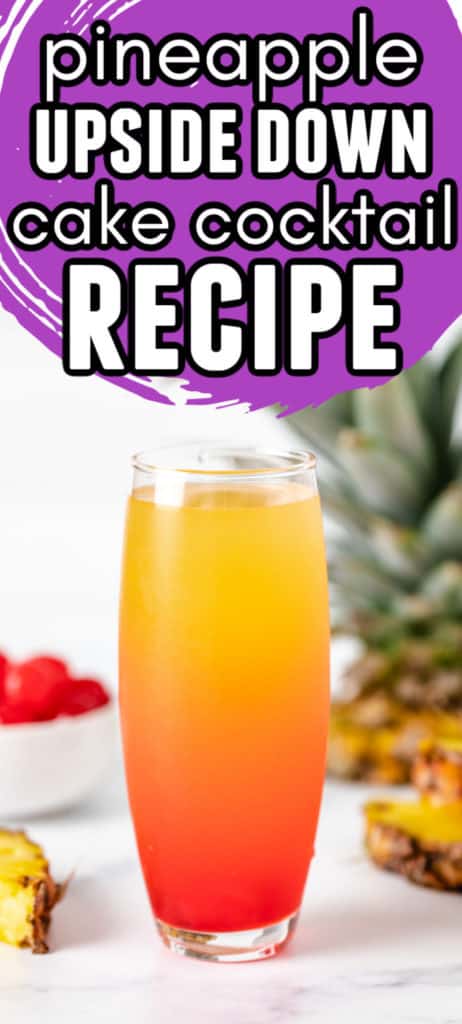 Vodka and pineapple drink recipe in a glass.