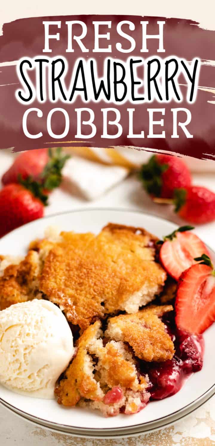 Ice cream and cobbler on a plate.