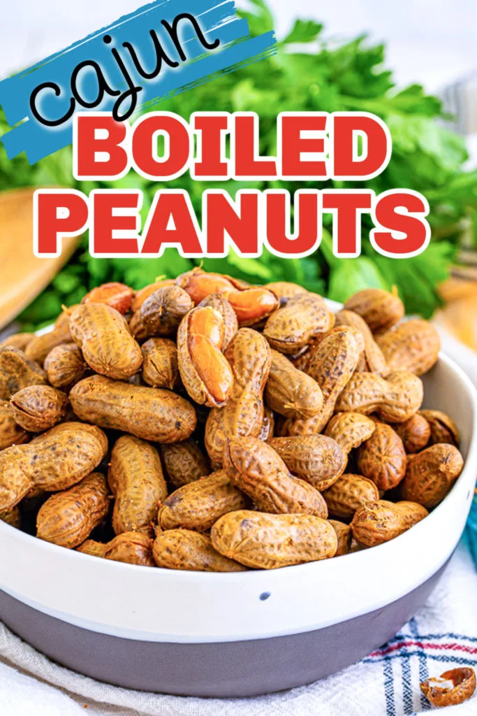 Boiled peanuts with Cajun seasoning.