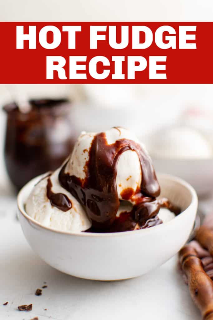 Vanilla ice cream with hot fudge sauce.