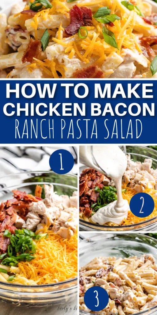Chicken Bacon Ranch Pasta Salad (Easy Recipe)