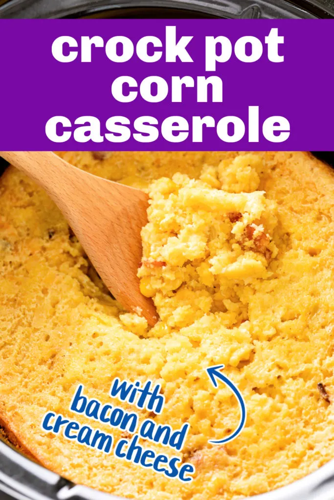 Close up view of corn casserole.