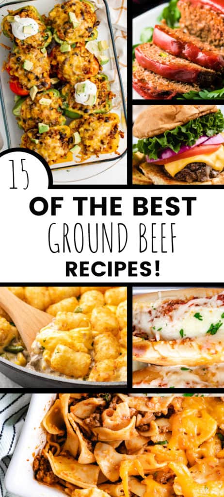 Recipe ideas using ground beef.