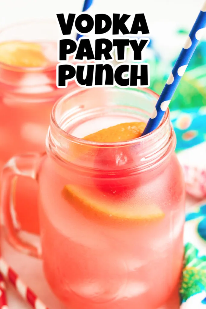 Easy alcoholic punch in a jar.