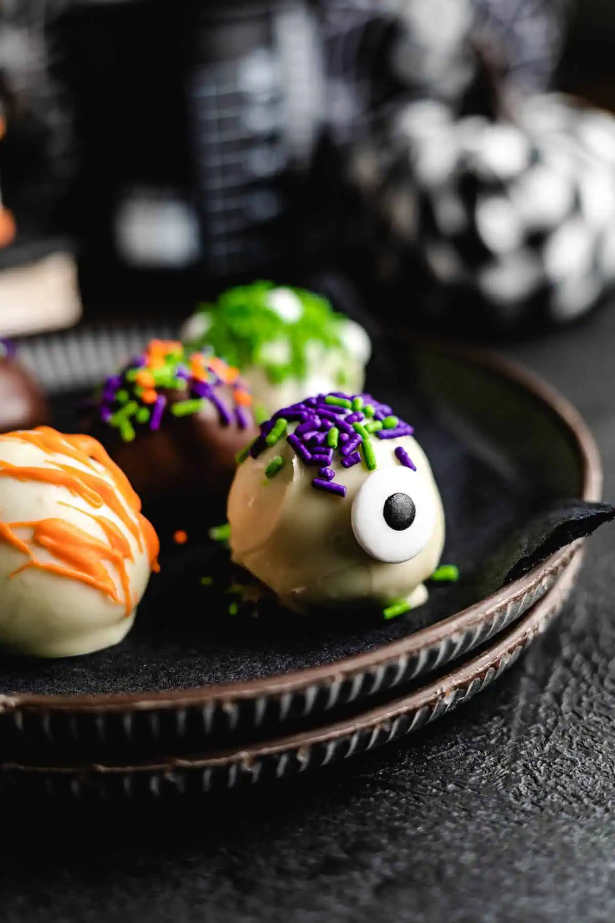 Halloween truffle with one eye.
