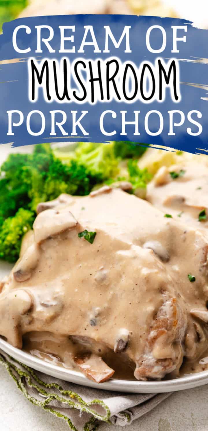 Plate of pork chops and gravy.