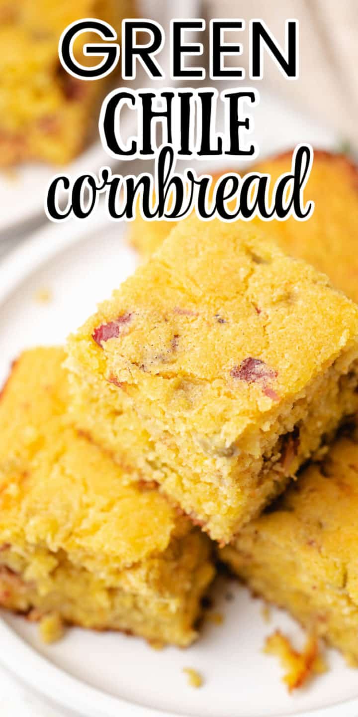 Cornbread with bacon on a plate.