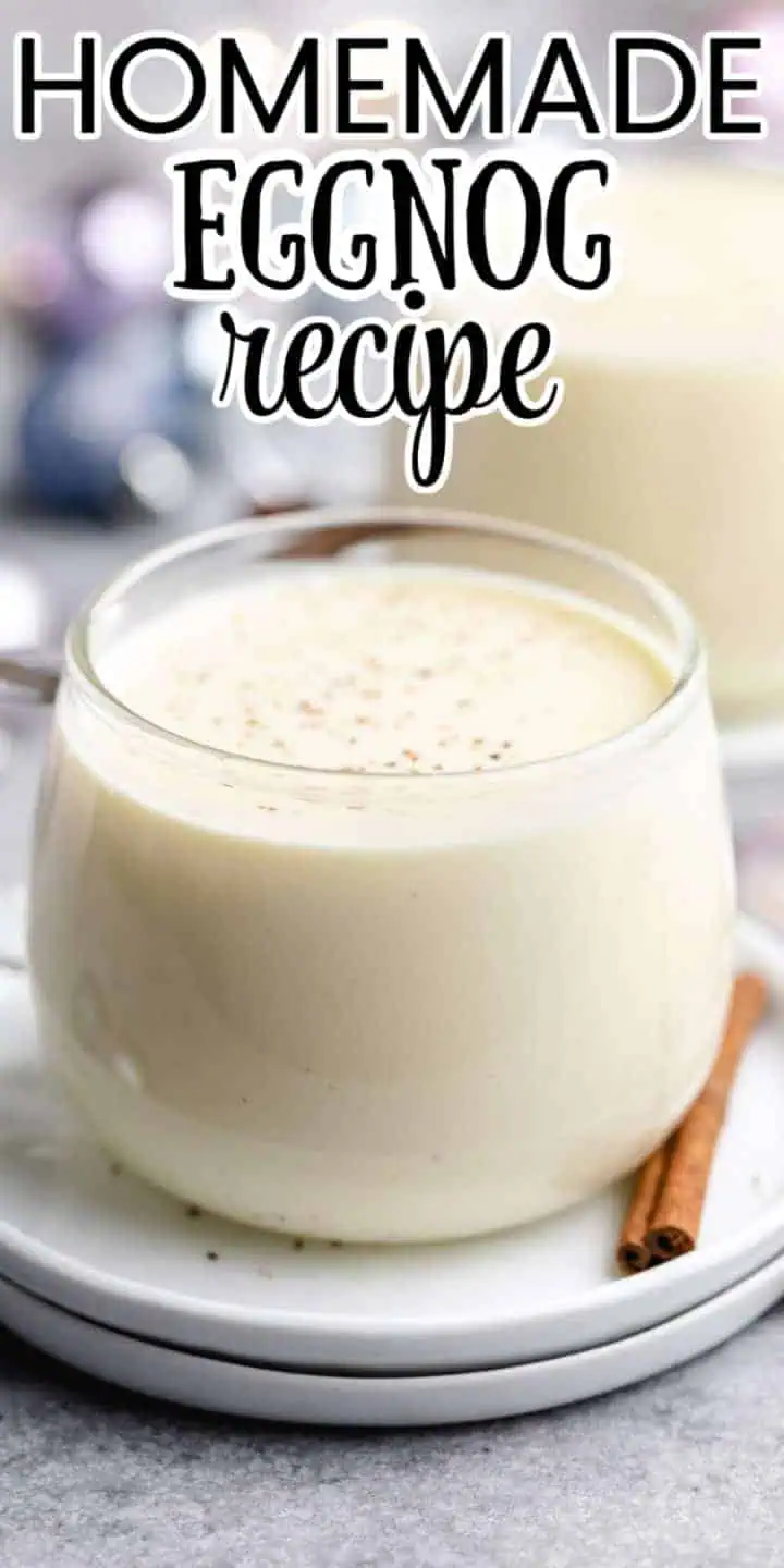 Two white plates holding a holiday drink.