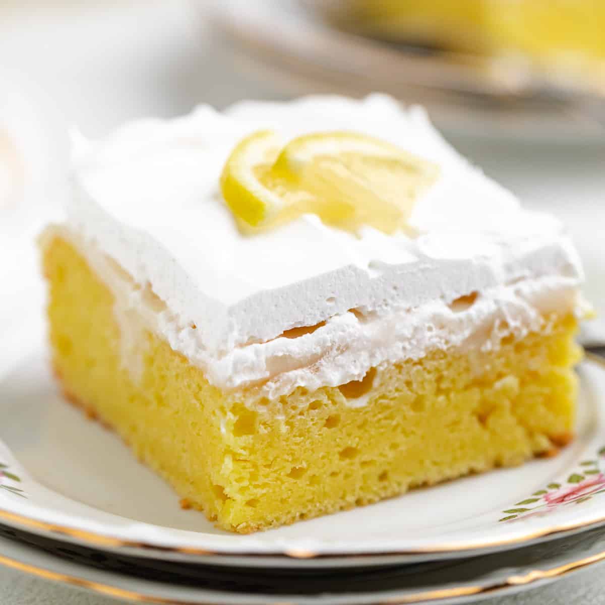 Lemon poke cake