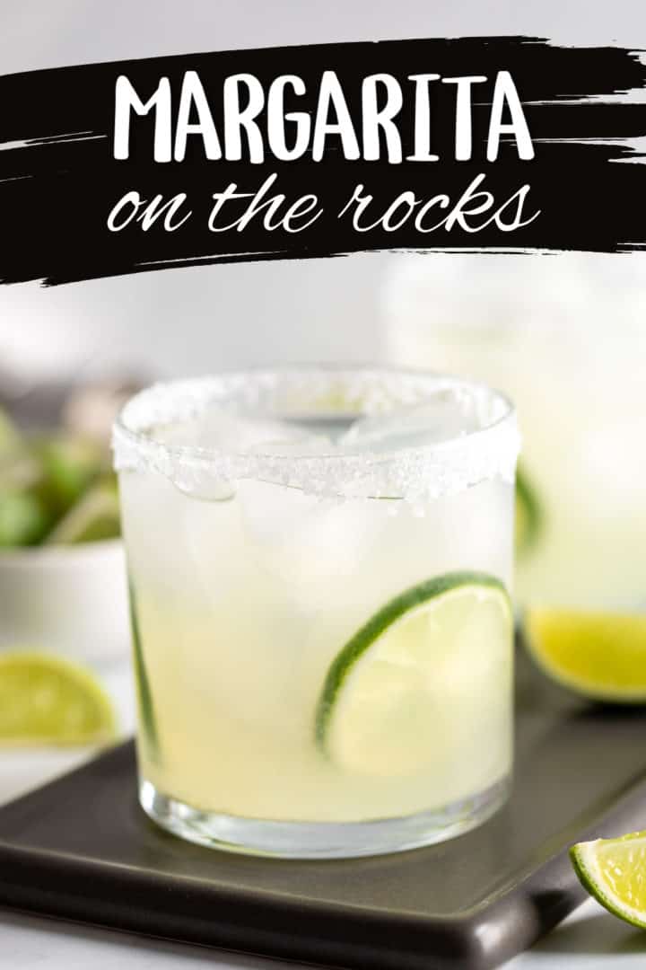 Margarita on the rocks with lime and salt.