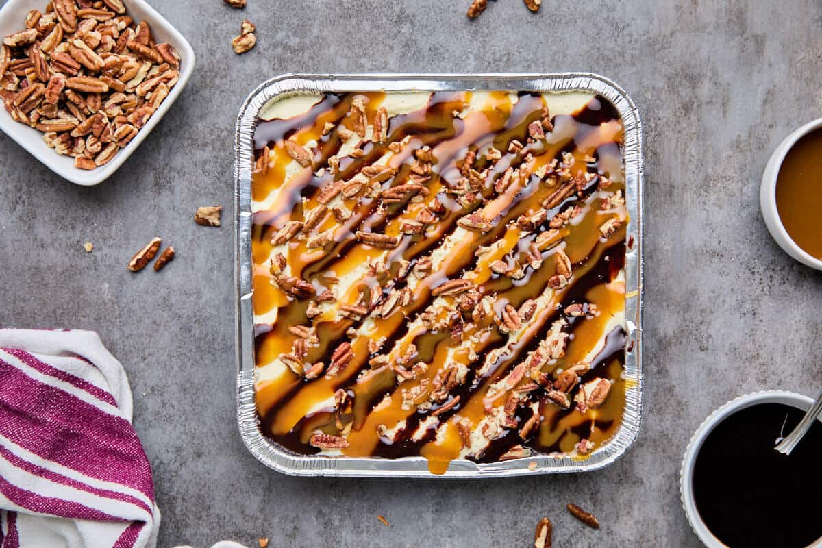 Turtle Crust Turtle Cheesecake with Cookie Crust