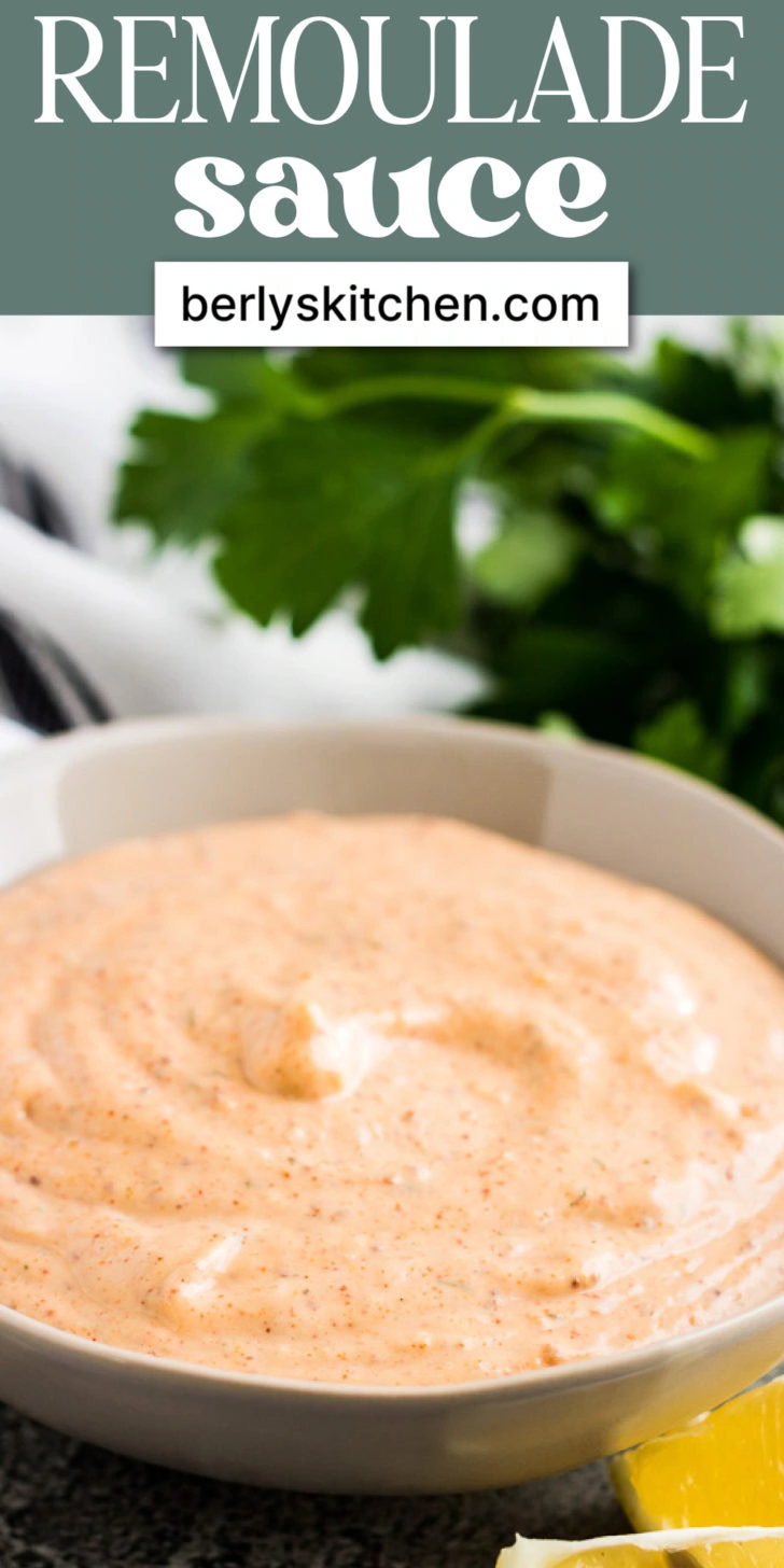 Small bowl holding a spicy condiment.