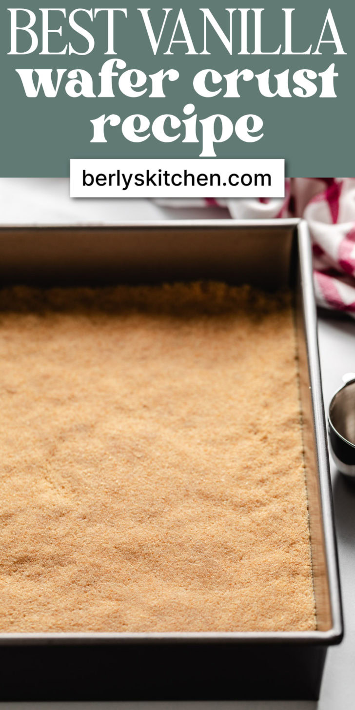 No-bake vanilla crust in a 9x13-inch pan.