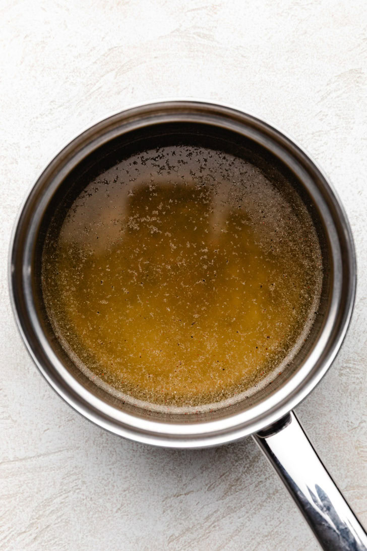 Substitute For Cream Of Chicken Soup Broth and seasonings in a pan.