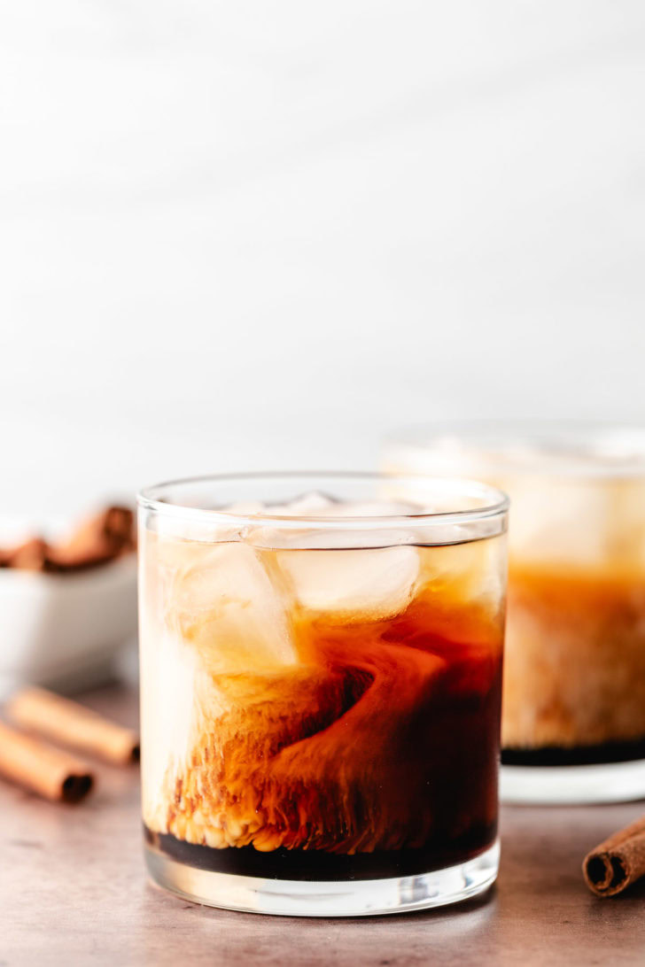 Rumchata added to a drink.