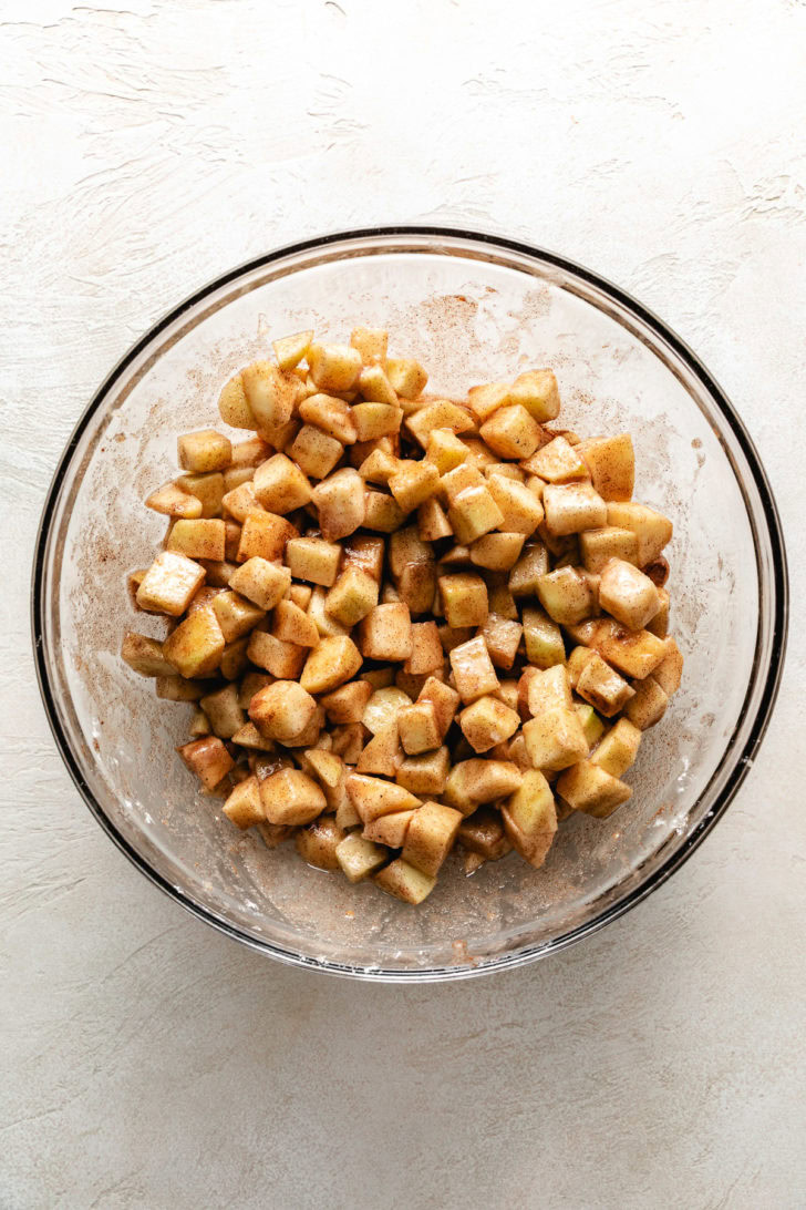 Bowl of spiced apples.