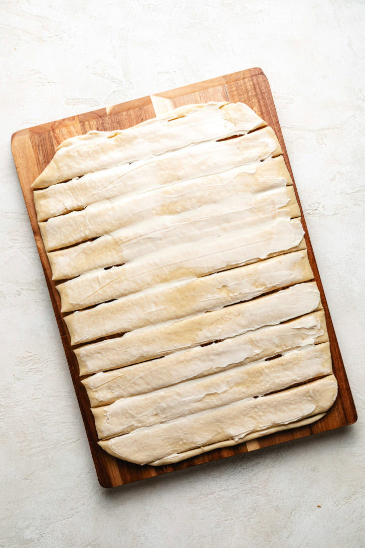 Dough topped with butter.