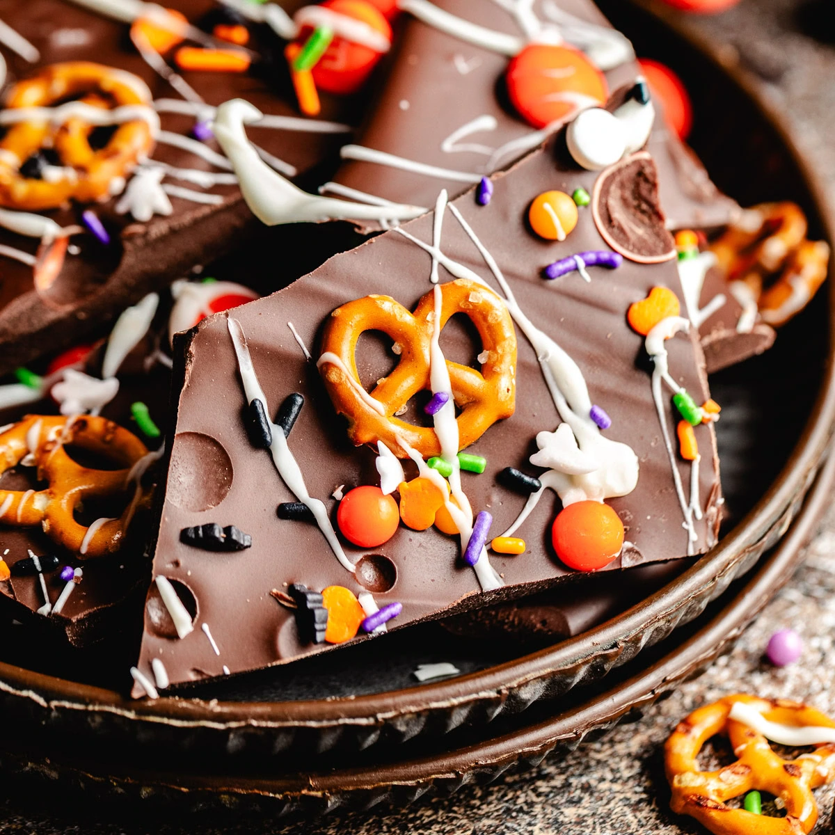 Close up view halloween bark.