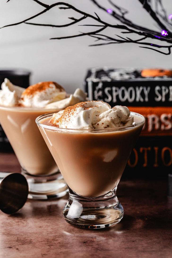 Two pumpkin patch martini cocktails.