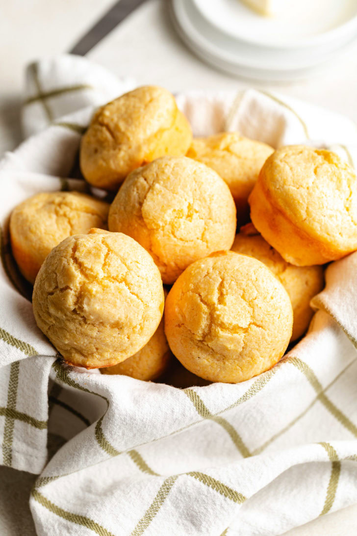 Moist Cornbread Muffins Batch of cornbread muffins.
