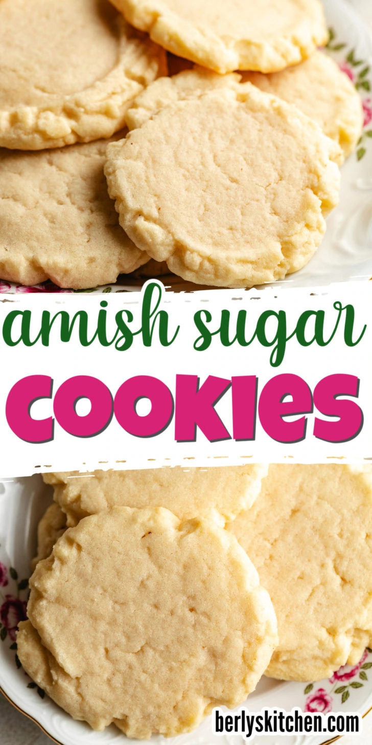 Delicious round amish sugar cookies.
