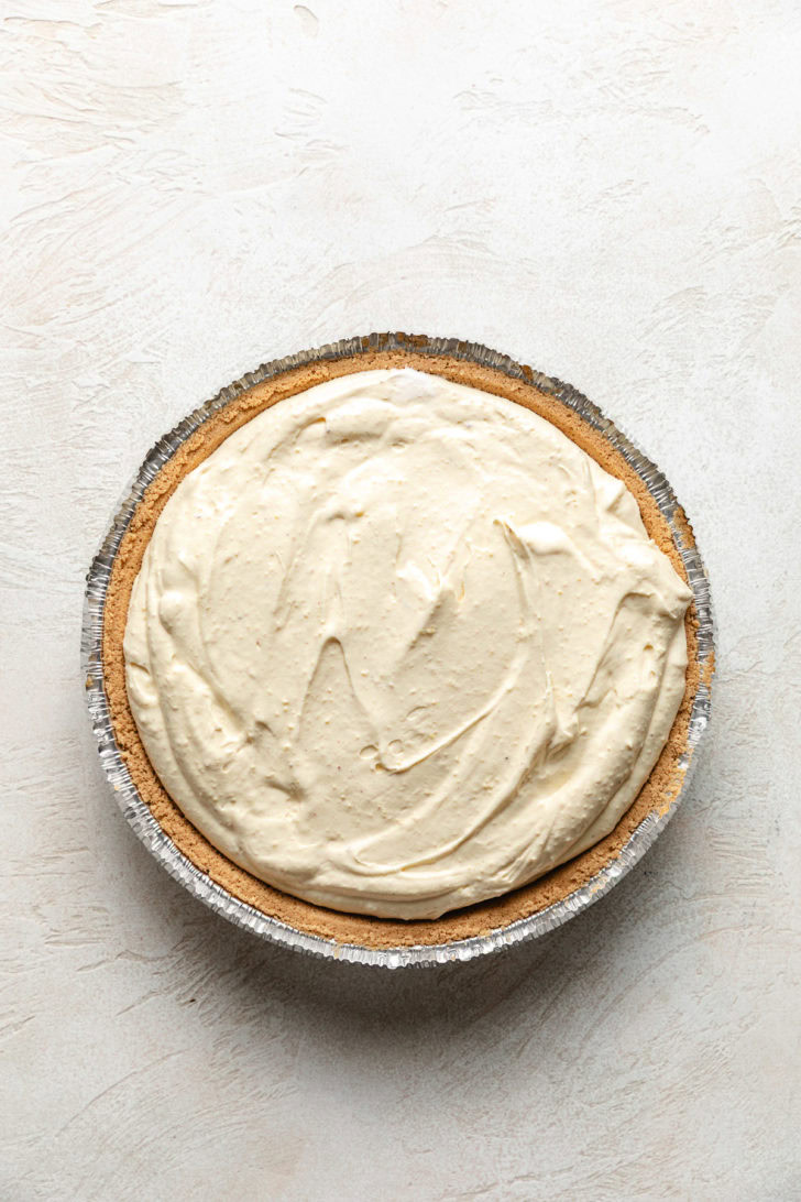 Creamy pie with graham cracker crust.