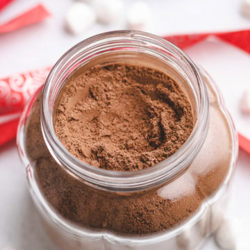 Hot chocolate mix in a jar.