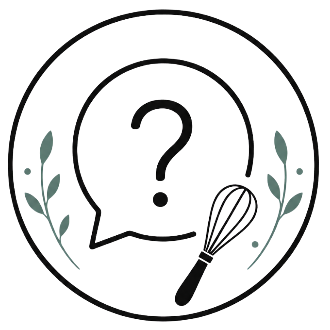 Question mark next to a whisk.