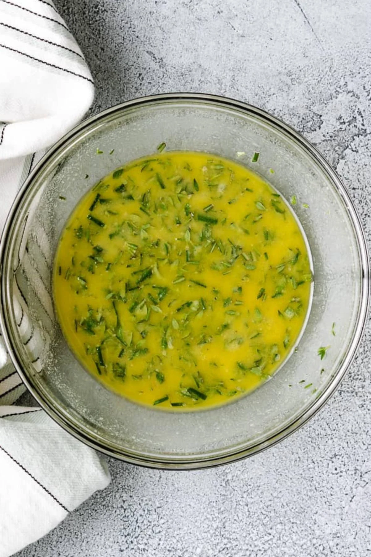Mustard vinaigrette whisked with chopped fresh herbs.