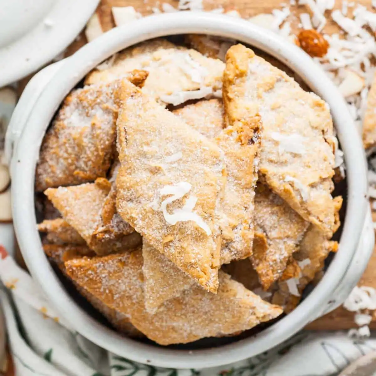 Coconut Almond Sourdough Crackers