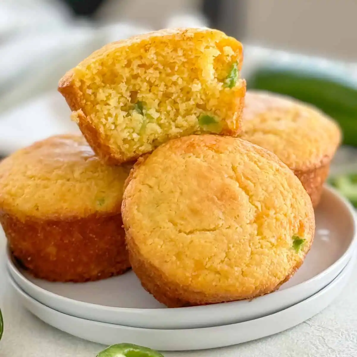Jalapeño Cheddar Cornbread Muffins
