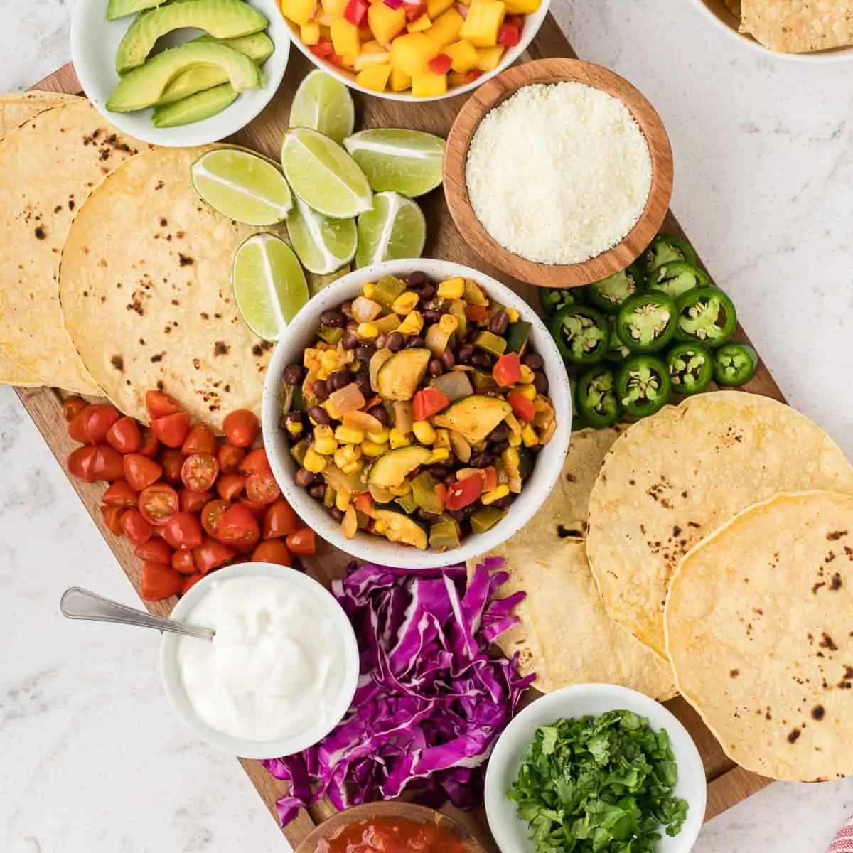 Vegetarian Taco Board