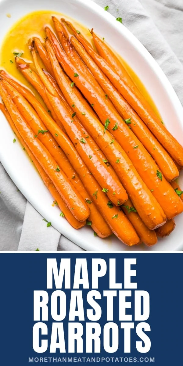Platter of maple roasted carrots.