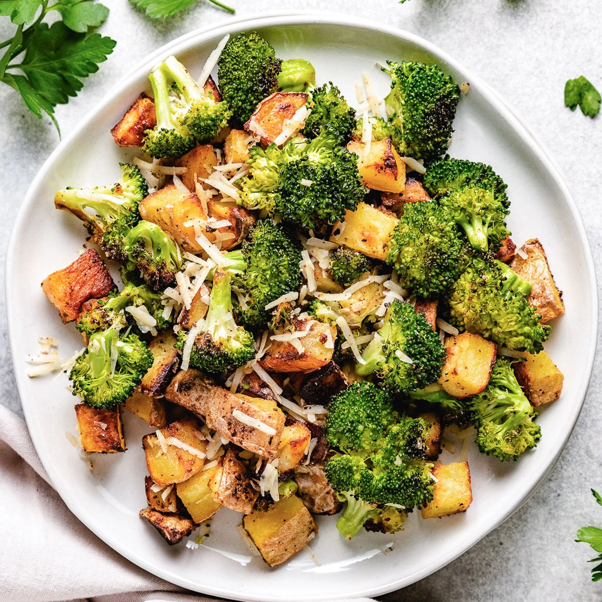 Roasted Potatoes and Broccoli