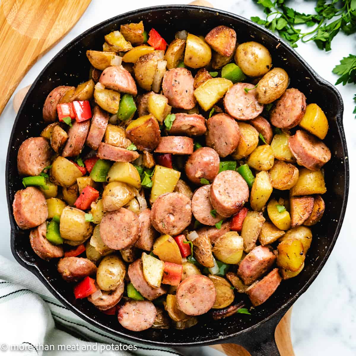 Sausage and Potatoes Skillet – More Than Meat and Potatoes