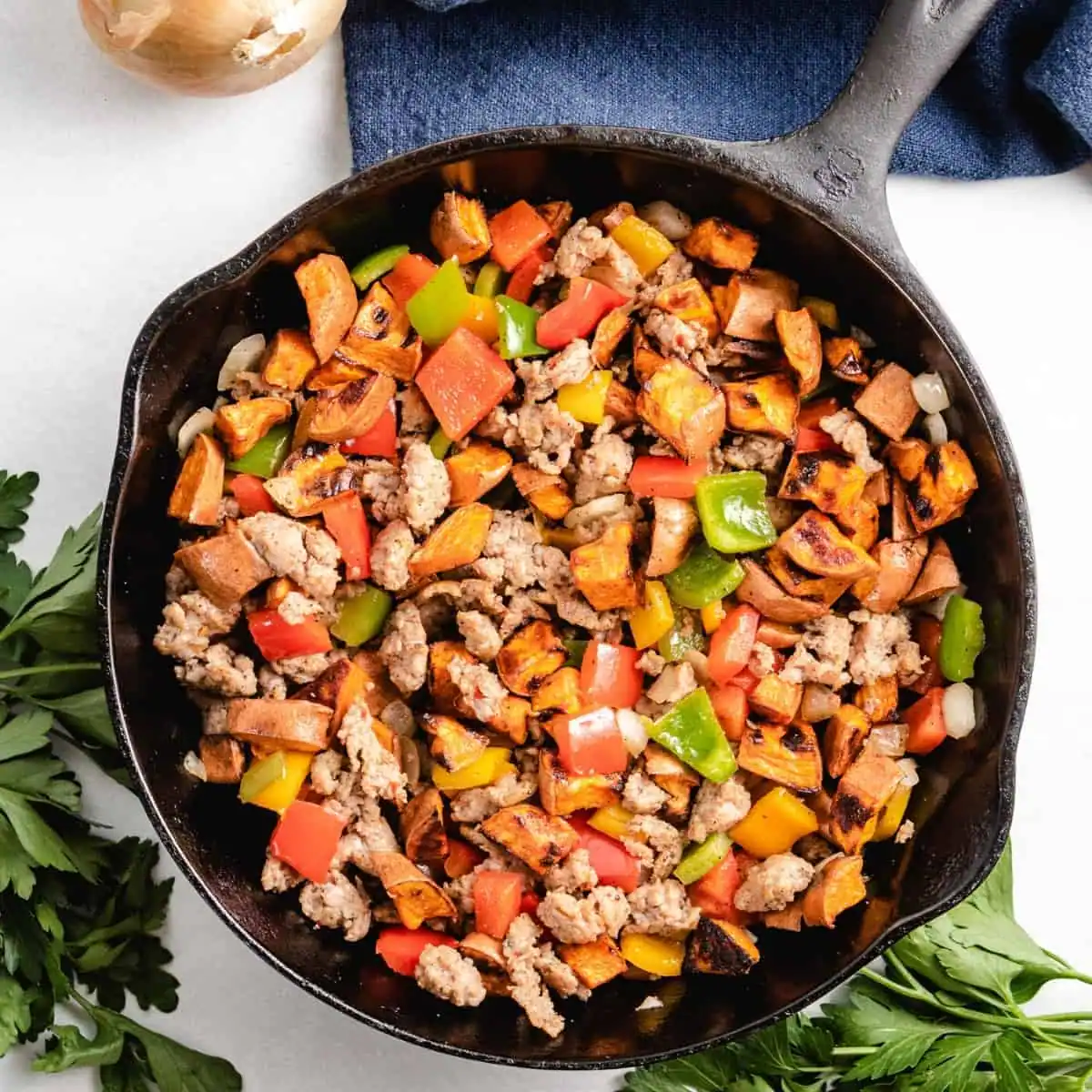 Sweet Potato and Sausage Hash
